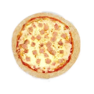 Pizza clásica de jamón y queso