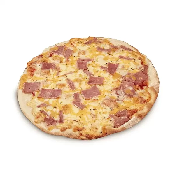 Pizza jamón cocido y cheddar