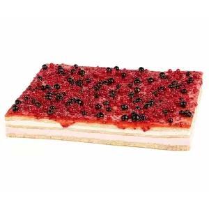 Tarta de yogur y fresas del bosque